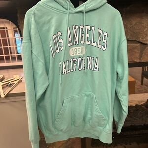 Los Angeles Mint Green California Hoodie XL Great Shape-Heavy/Clean